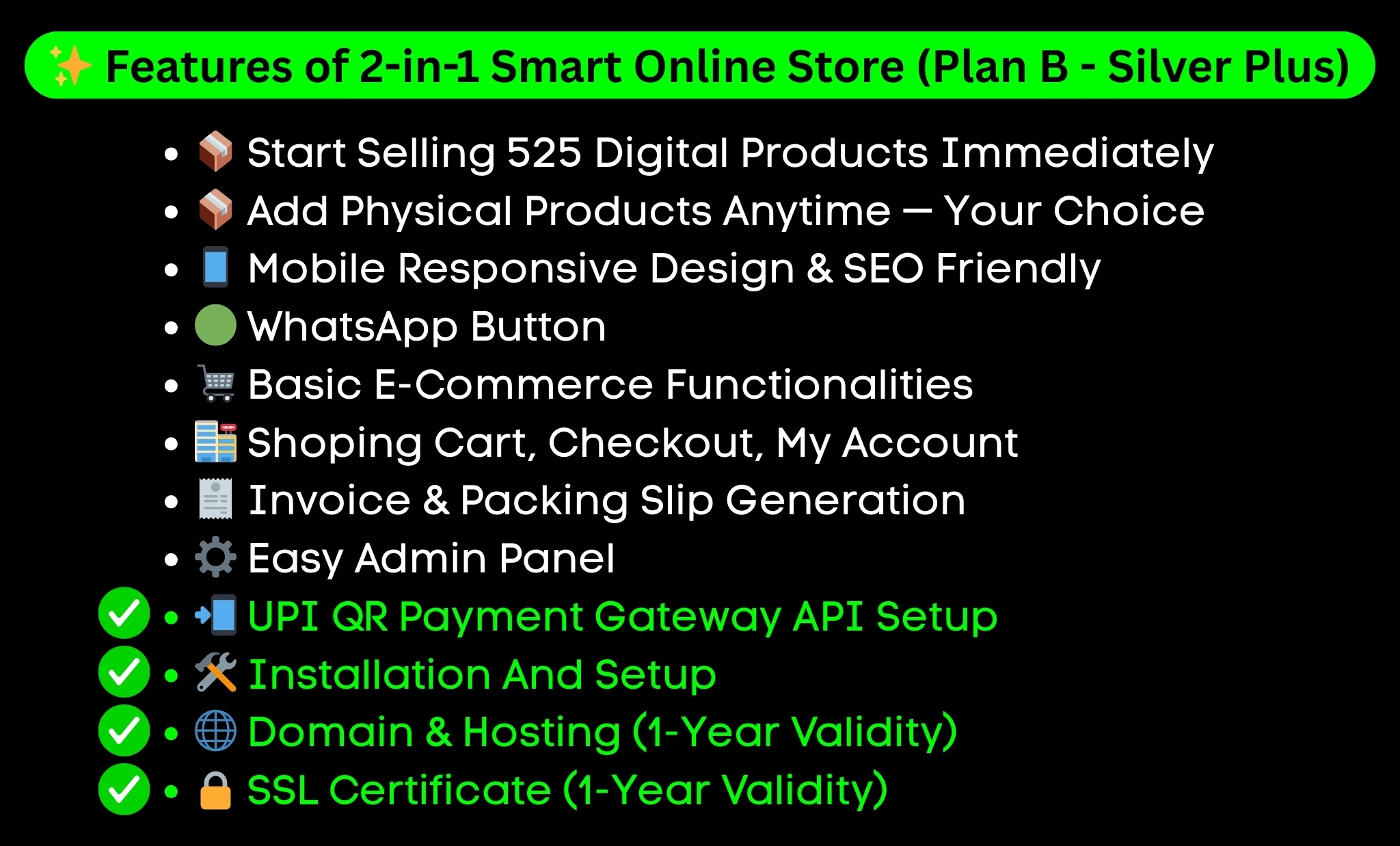 2-in-1 Smart Online Store Website : Plan B – Silver Plus - Image 2
