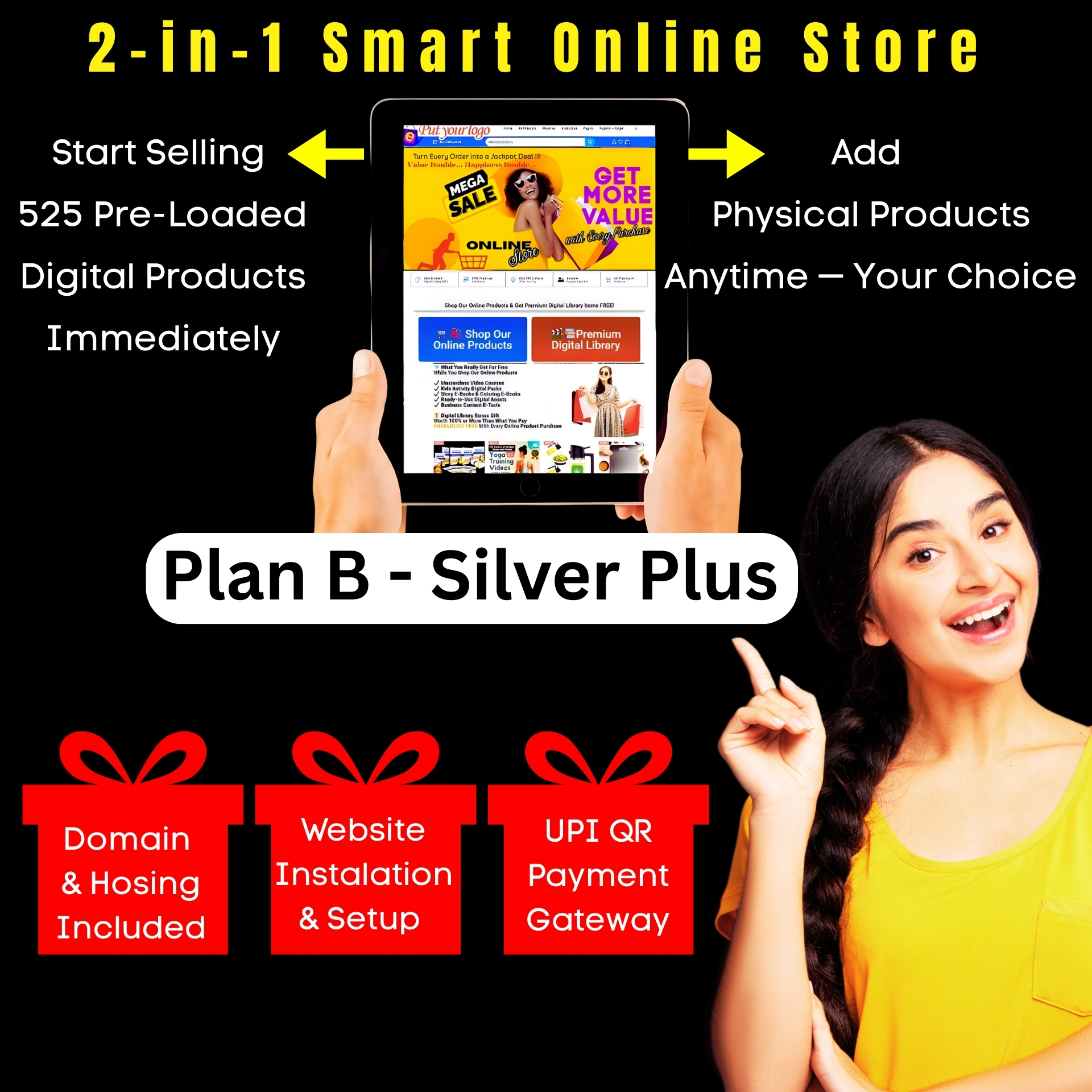 2-in-1 Smart Online Store Website : Plan B – Silver Plus