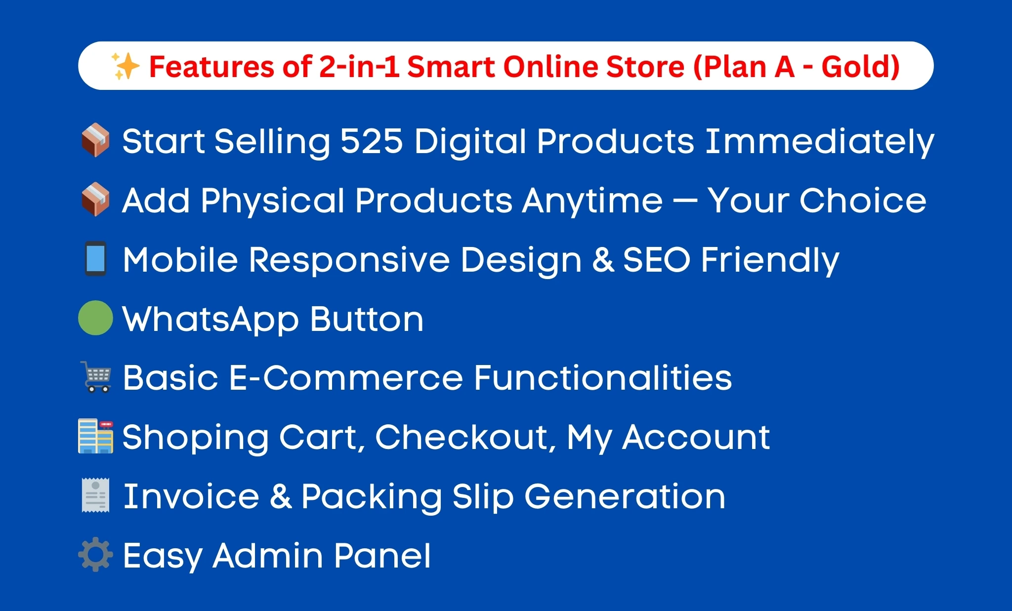 2-in-1 Smart Online Store Website : Plan A – Gold - Image 2