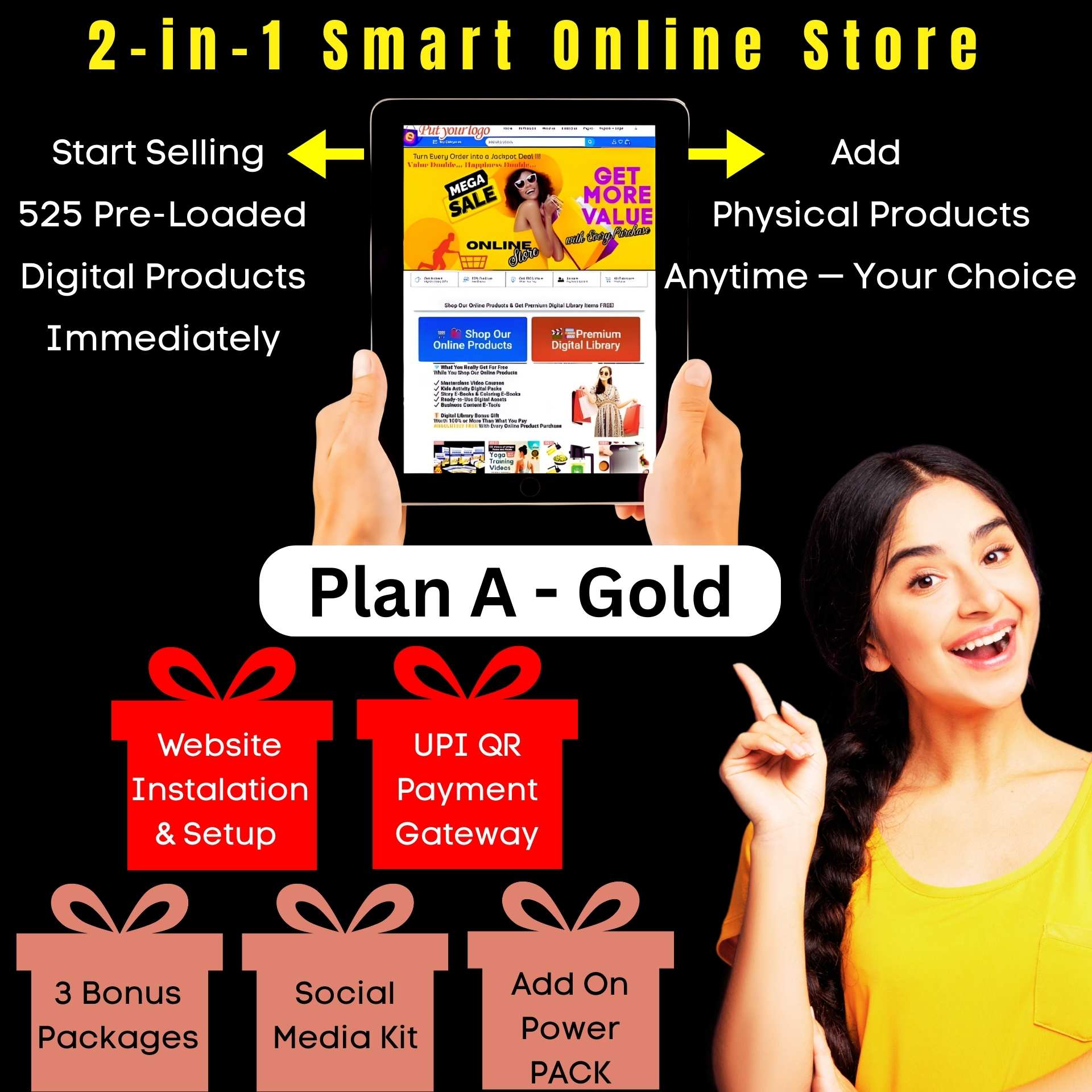 2-in-1 Smart Online Store Website : Plan A – Gold