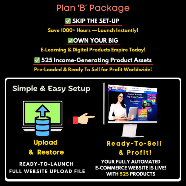 E-Learning & Digital Products Website - Plan B