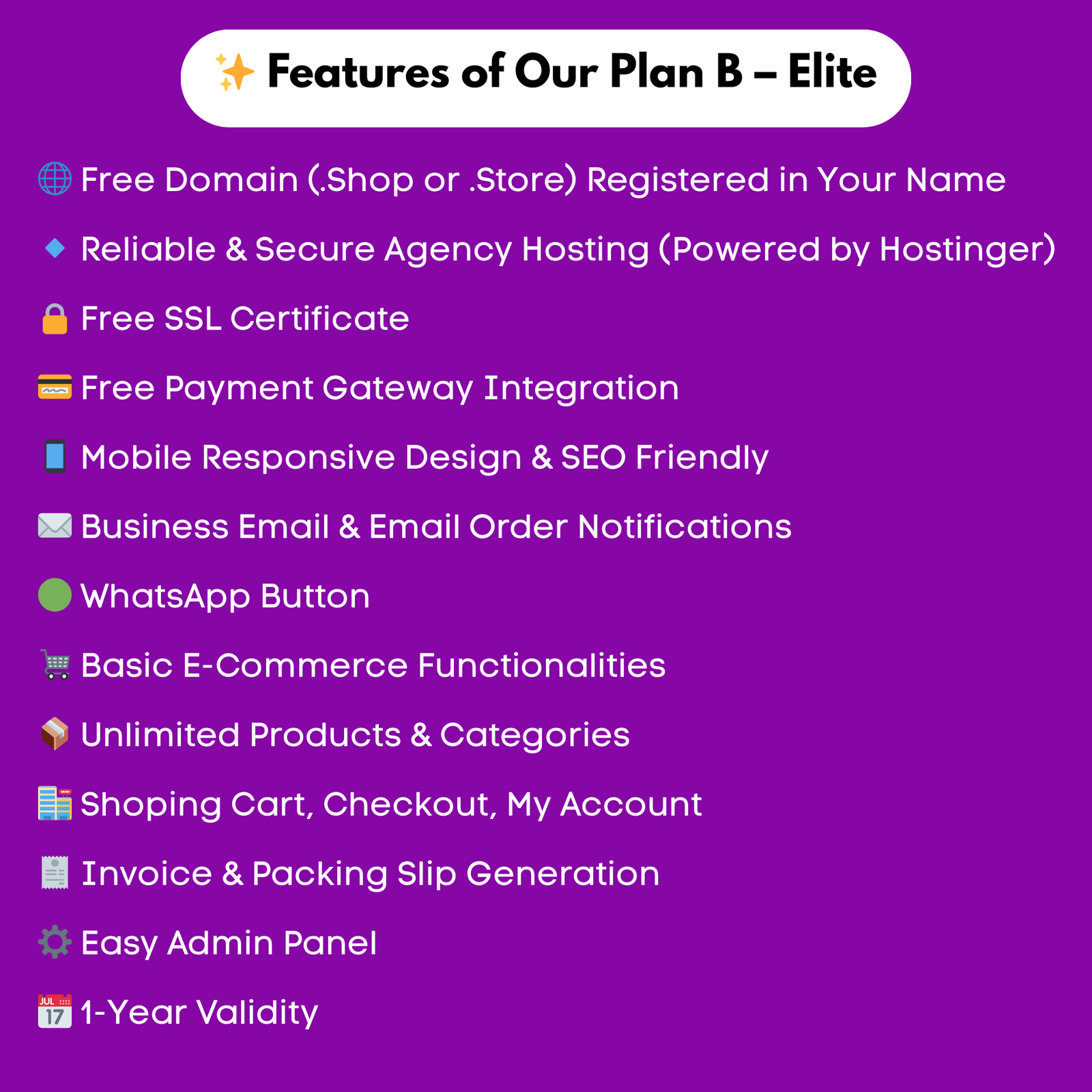 Pre-Loaded Online Store E-Commerce Website: Plan B – Elite - Image 3